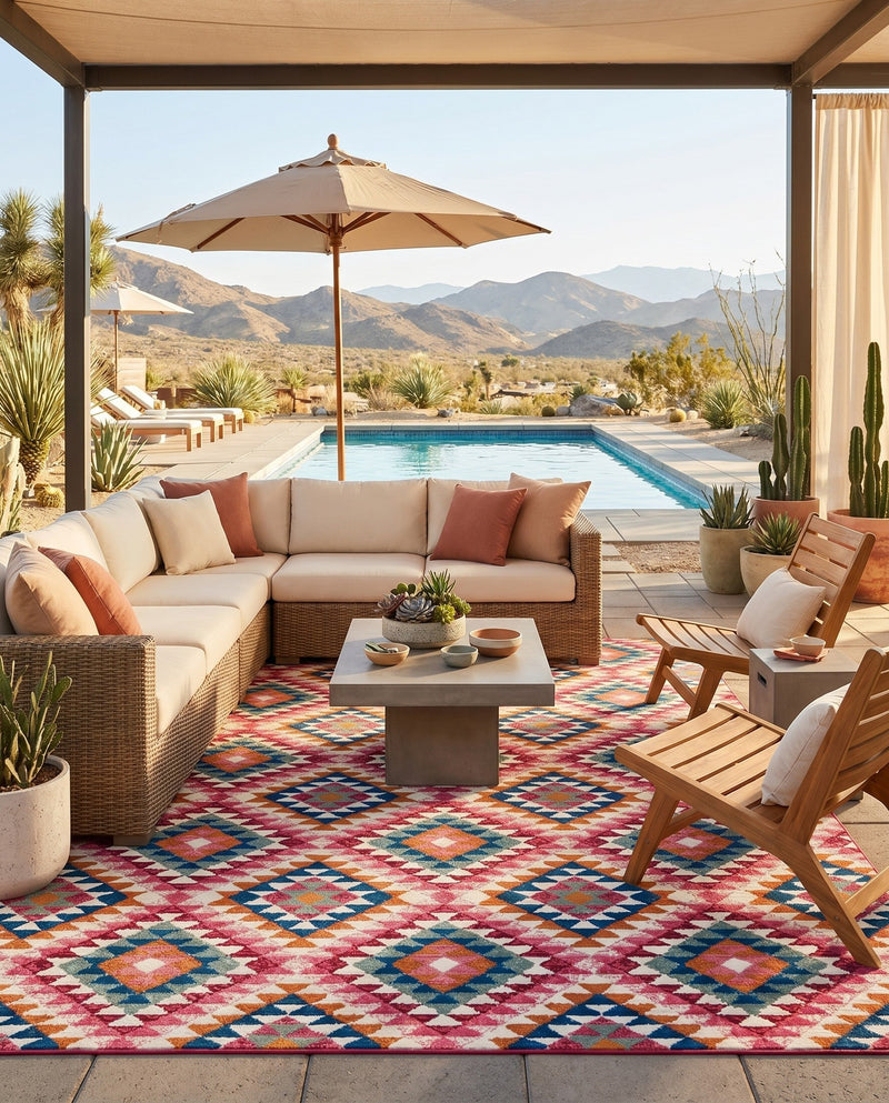 Mesa Oasis Rugs Collection Area Rug - Sedona Rectangle Multi  lifestyle 21