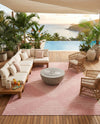 Urban Terrace Collection Area Rug -  Chelsea (Pink) Rectangle Pink  lifestyle 16
