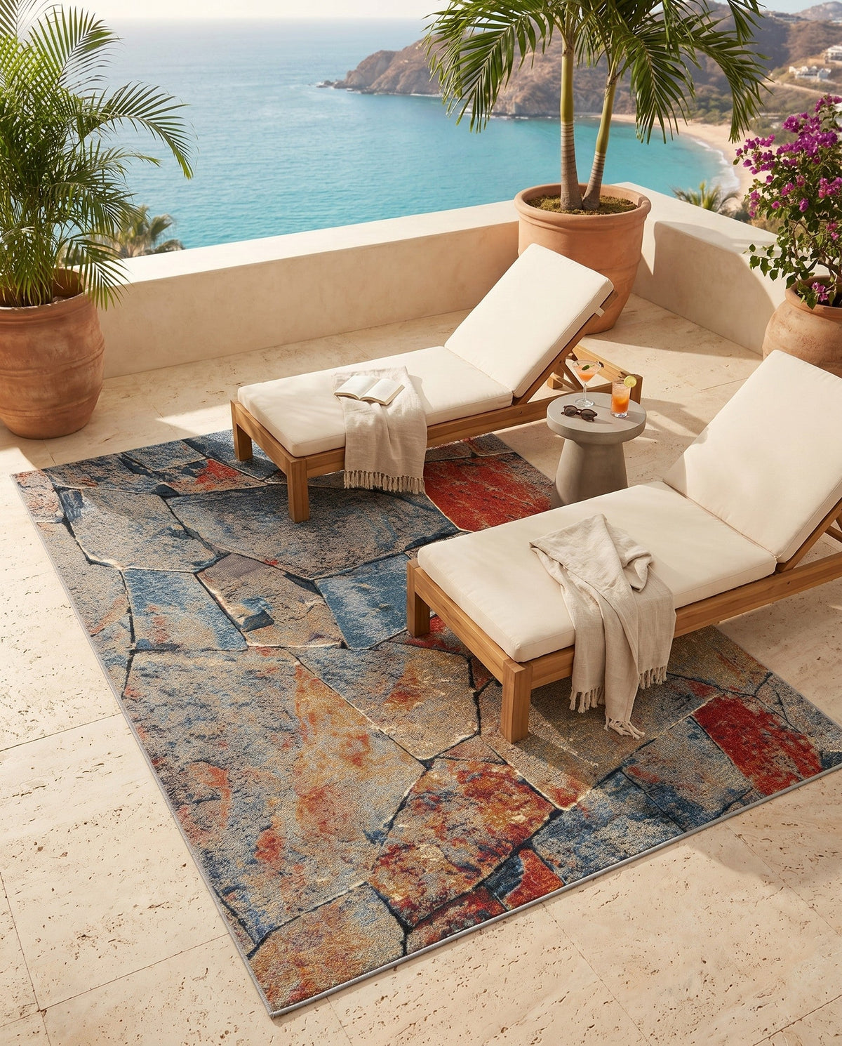 Urban Terrace Collection Area Rug -  Boulevard Rectangle Multi  lifestyle 11