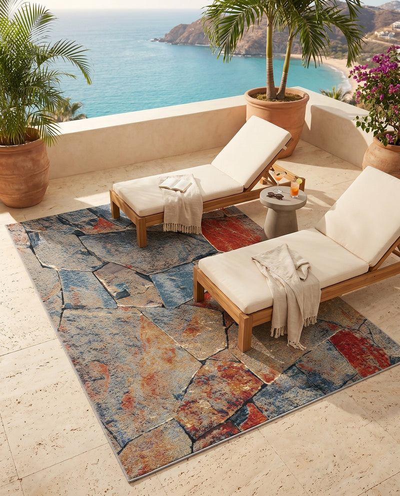 Urban Terrace Collection Area Rug -  Boulevard Rectangle Multi  lifestyle 11