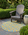 Urban Oasis Rugs Collection Area Rug -  Highrise (Yellow and Aqua) Round Yellow and Aqua  lifestyle 56