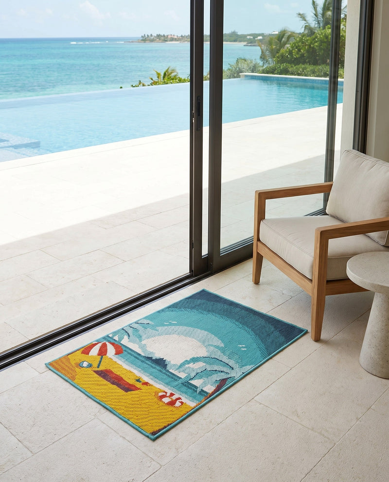 Seaside Haven Rugs Collection Area Rug -  Dockside Rectangle Multi  lifestyle 6