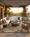 Coastal Terrace Collection Area Rug -  Sandbar Rectangle Green  lifestyle 37
