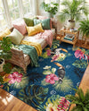 Seaside Blooms Collection Area Rug -  Leaf Rectangle Multi  lifestyle 11
