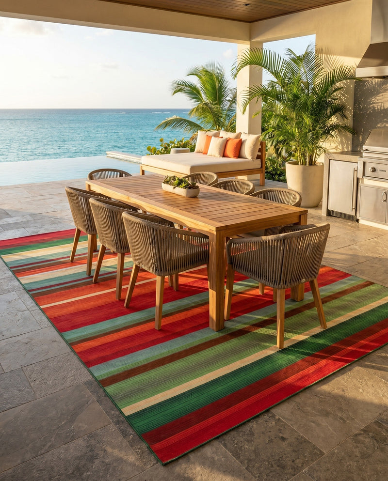 Urban Terrace Collection Area Rug -  Canopy Rectangle Multi  lifestyle 42
