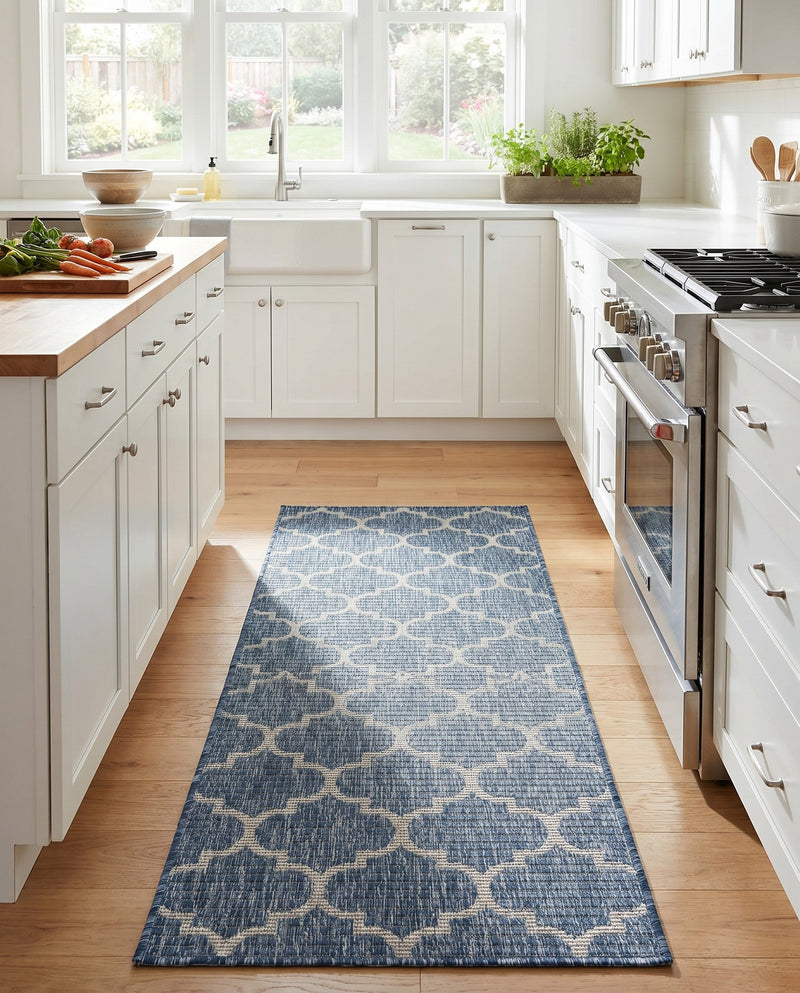 Savannah Pergola Collection Area Rug - Arbor (Navy Blue) Runner Navy Blue  lifestyle 37