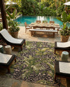 Seaside Blooms Collection Area Rug -  Lotus Rectangle Green  lifestyle 14