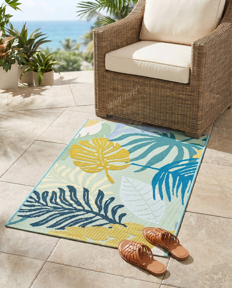 Seaside Blooms Collection Area Rug -  Sunkiss Rectangle Multi  lifestyle 22