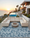 Seaside Haven Rugs Collection Area Rug -  Harbor Square Blue  lifestyle 34