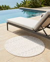 Garden Lattice Charm Collection Area Rug -  Pergola (Ivory) Round Ivory  lifestyle 58
