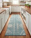 Desert Nomad Terrace Collection Area Rug - Sahara (Light Aqua) Runner Light Aqua  lifestyle 33