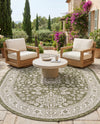 Tribal Terrace Treasures Collection Area Rug -  Incan Isle (Green) Oval Green  lifestyle 50