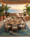 Coastal Terrace Collection Area Rug -  Anchor Rectangle Navy Blue  lifestyle 18
