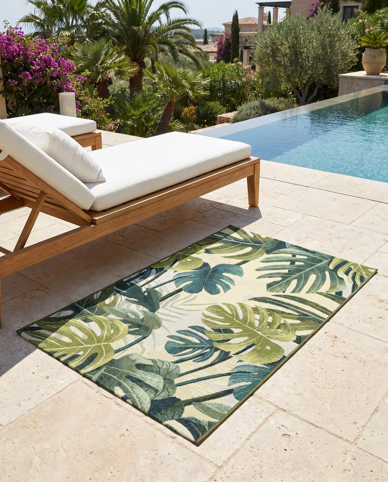 Seaside Blooms Collection Area Rug -  Ivy Rectangle Green  lifestyle 36