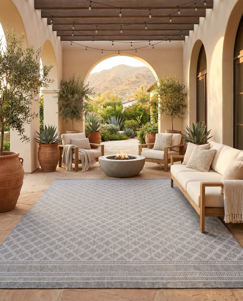 Savannah Pergola Collection Area Rug - Savannah Rectangle Gray  lifestyle 16