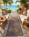 Coastal Terrace Collection Area Rug -  Lagoon Runner Multi  lifestyle 48