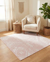 Desert Nomad Terrace Collection Area Rug - Sahara (Pink) Square Pink  lifestyle 76