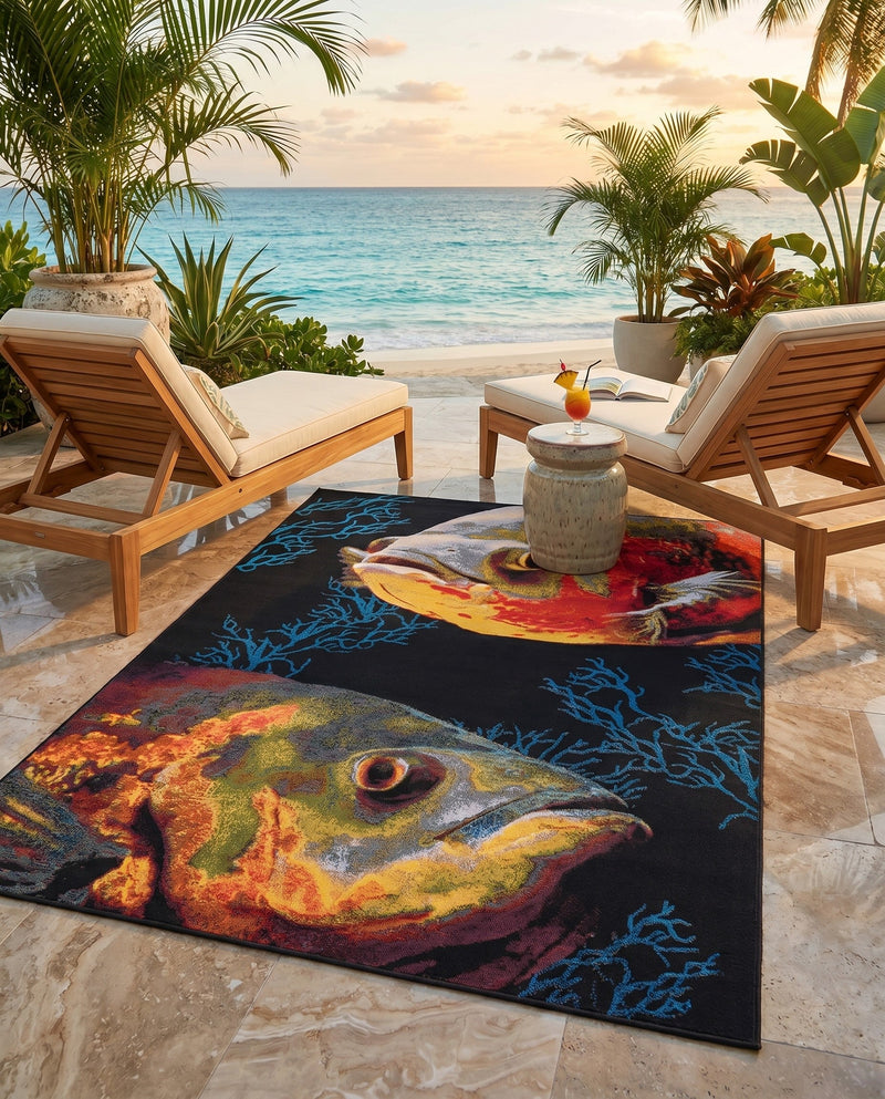 Seaside Haven Rugs Collection Area Rug -  Harbor Rectangle Multi  lifestyle 24