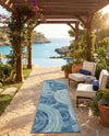 Urban Terrace Collection Area Rug -  Parkside Runner Light Blue  lifestyle 57