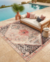 Patio Heritage Collection Area Rug -  Meadow Rectangle Multi  lifestyle 9