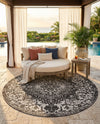 Urban Oasis Rugs Collection Area Rug -  Penthouse (Charcoal Gray) Round Charcoal Gray  lifestyle 75