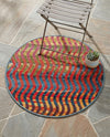 Urban Terrace Collection Area Rug -  Walkway Round Multi  lifestyle 81