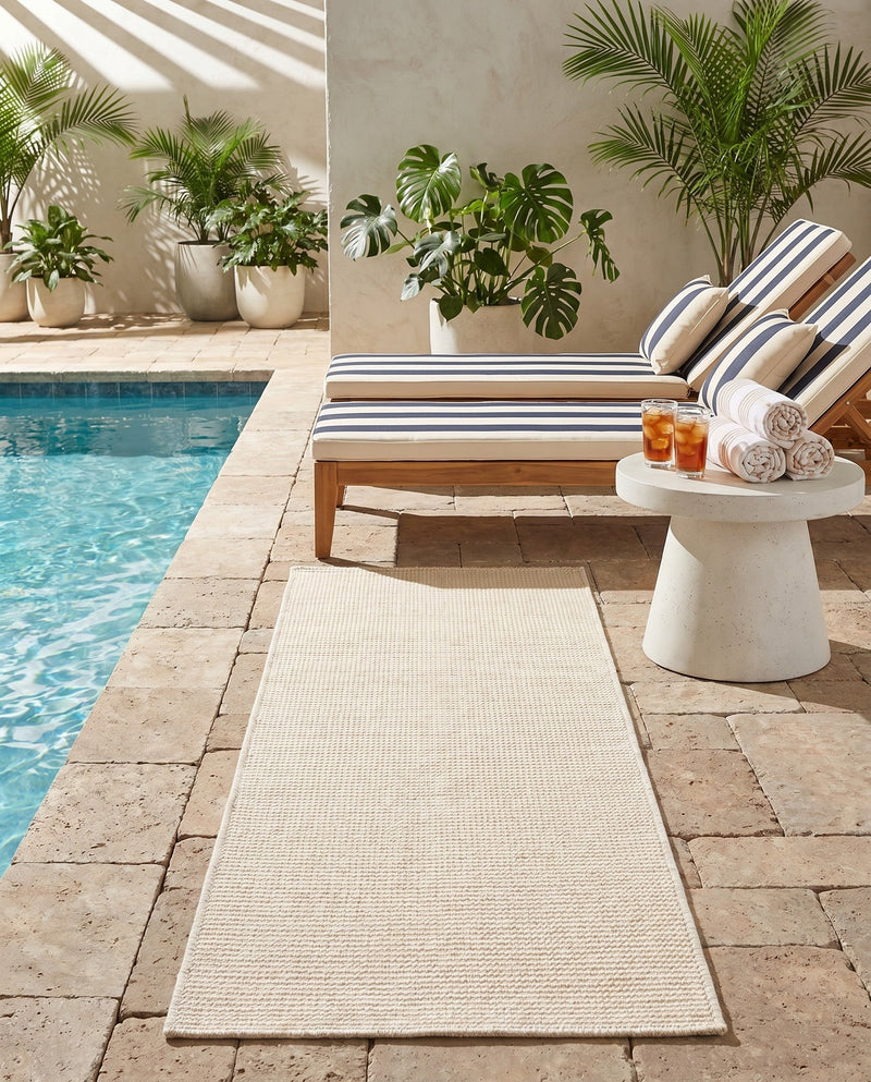 Jill Zarin Sedona Oasis Outdoor Collection Area Rug - Coconino (Pebble Stones) Runner Pebble Stones  lifestyle 51
