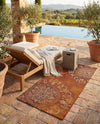 Urban Terrace Collection Area Rug -  Veranda Runner Rust Red  lifestyle 55