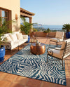 Savannah Escape Collection Area Rug -  Masai Rectangle Navy Blue and Ivory  lifestyle 14