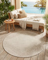 Urban Terrace Collection Area Rug -  Chelsea (Gray) Round Gray  lifestyle 36