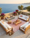 Sustainable Nomad Terrace Collection Area Rug - Reef Rectangle SOFT PINK  lifestyle 22