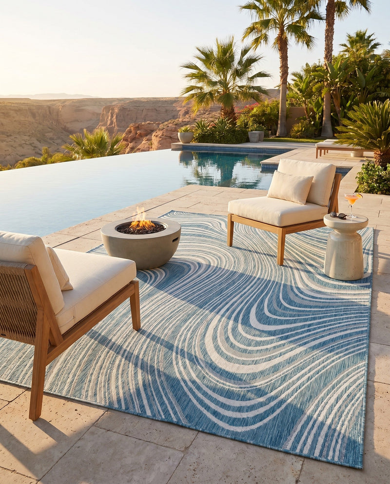 Urban Terrace Collection Area Rug - Soho Rectangle Light Aqua  lifestyle 40