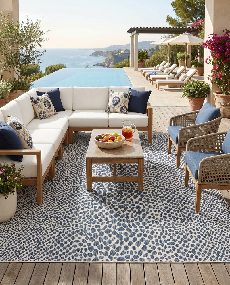 Urban Oasis Rugs Collection Area Rug -  Terrace (Blue) Rectangle Blue  lifestyle 10