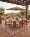 Tribal Terrace Treasures Collection Area Rug -  Incan Isle (Rust Red) Rectangle Rust Red  lifestyle 22