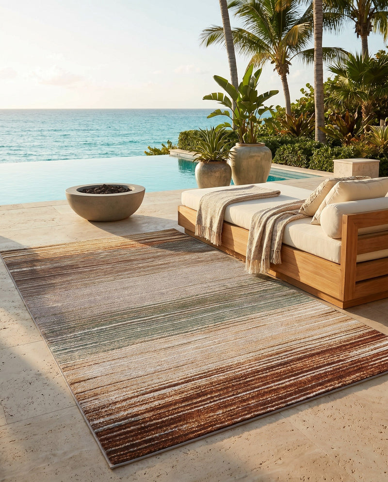 Urban Terrace Collection Area Rug -  Corsica Rectangle Multi  lifestyle 13