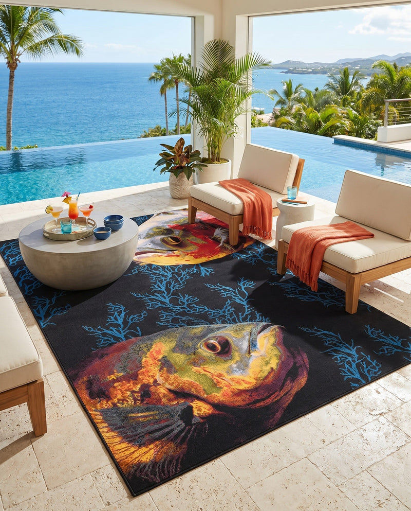Seaside Haven Rugs Collection Area Rug -  Harbor Rectangle Multi  lifestyle 29