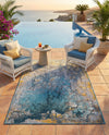 Urban Terrace Collection Area Rug -  Lanai Rectangle Gradient Blue  lifestyle 16