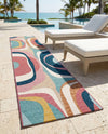Urban Terrace Collection Area Rug - Venice Runner Multi  lifestyle 56