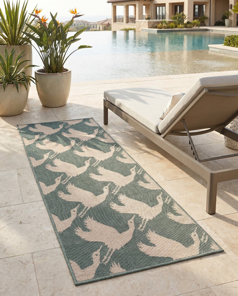 Seaside Haven Rugs Collection Area Rug -  Pelican Runner Stone Blue  lifestyle 51