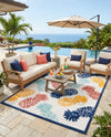 Caribbean Terrace Collection Area Rug -  Nevis Rectangle White  lifestyle 40