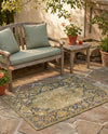 Patio Heritage Collection Area Rug -  Haven Rectangle Green  lifestyle 42