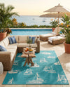 Seaside Haven Rugs Collection Area Rug -  Beachcomber Rectangle Teal  lifestyle 11