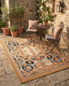 Patio Heritage Collection Area Rug - Veranda Rectangle Black Gold Brown  lifestyle 12