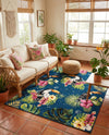 Seaside Blooms Collection Area Rug -  Leaf Rectangle Multi  lifestyle 6