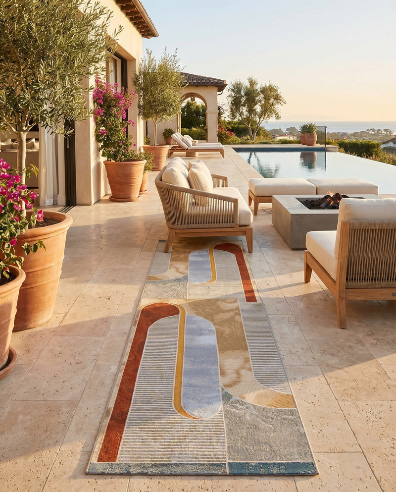 Urban Terrace Collection Area Rug -  Deck Runner Multi  lifestyle 50