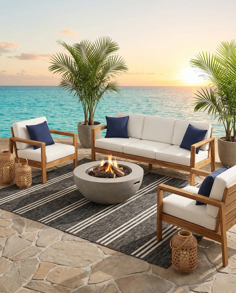 Urban Oasis Rugs Collection Area Rug -  District (Charcoal) Rectangle Charcoal  lifestyle 16