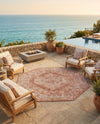 Patio Heritage Collection Area Rug -  Augusta (Rust Red) Octagon Rust Red  lifestyle 79