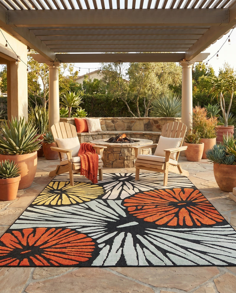 Outdoor Marrakesh Collection Area Rug -  Tetouan Rectangle Multi  lifestyle 24