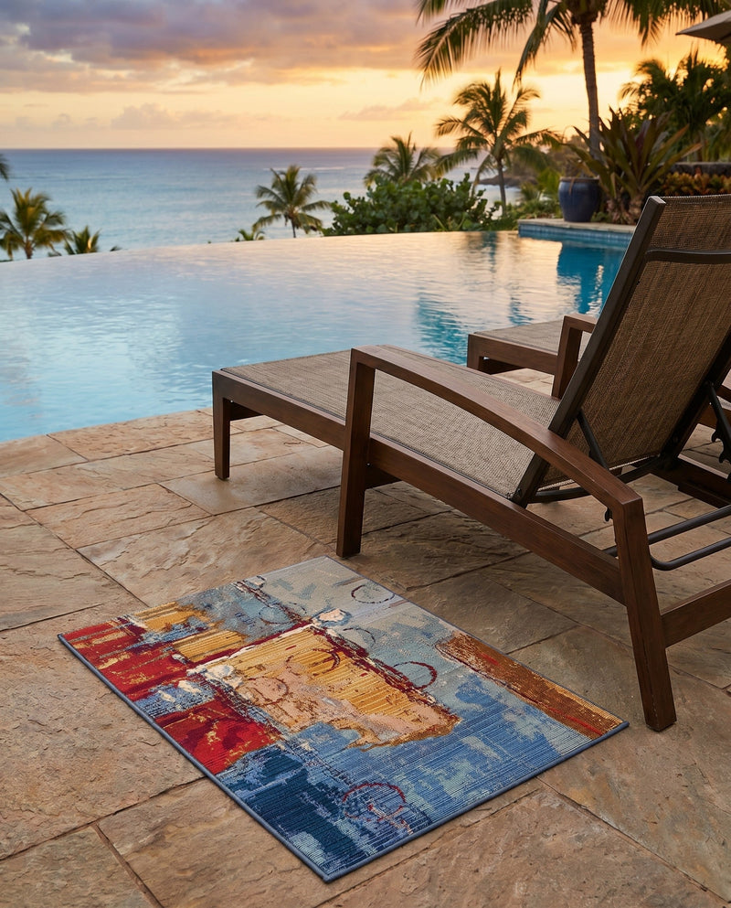 Urban Terrace Collection Area Rug -  Arbour Rectangle Multi  lifestyle 14