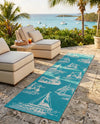Seaside Haven Rugs Collection Area Rug -  Beachcomber Runner Teal  lifestyle 79